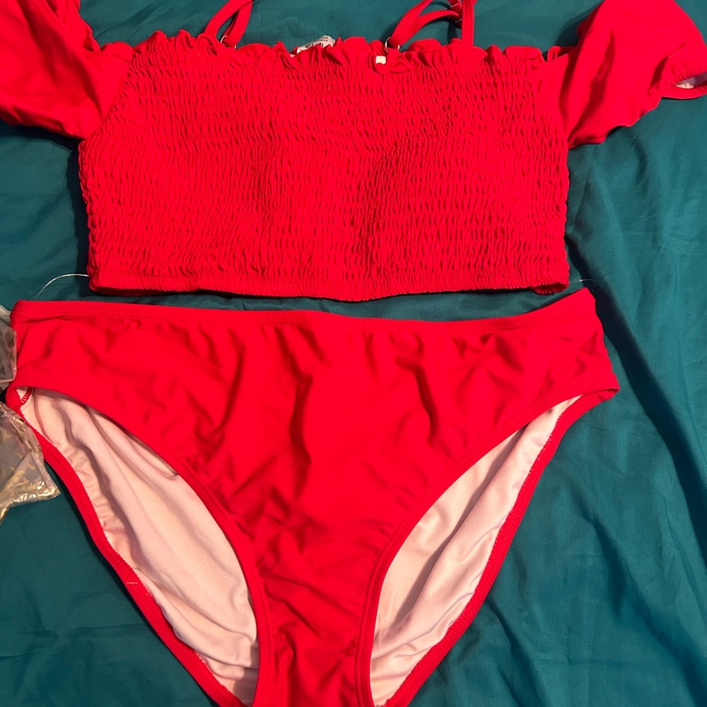 Vibrant Red Bikini Set